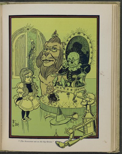Illustratie uit "De wonderbaarlijke tovenaar van Oz" door Lyman Frank Baum door William Wallace Denslow