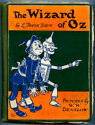 De Wonderbaarlijke Tovenaar van Oz - De Tovenaar van Oz: omslag van een oude editie (tussen 1905 en 1920) geïllustreerd door Denslow, William Wallace (1856-1915) van Frank Baum