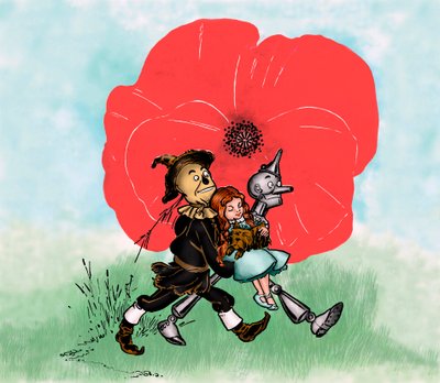 De Wonderbaarlijke Tovenaar van Oz - De Tovenaar van Oz: tekening door William Wallace Denslow voor een van de eerste edities van Frank Baum