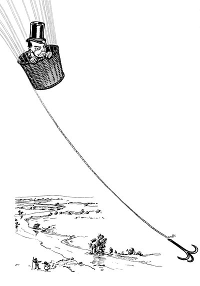 De Wonderbaarlijke Tovenaar van Oz - De Tovenaar van Oz: tekening door Denslow, William Wallace (1856-1915) voor de eerste editie 1900 van Frank Baum