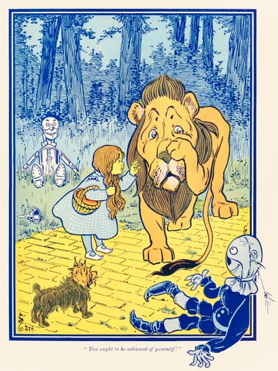 "Je zou je moeten schamen!" uit "De Wonderbaarlijke Tovenaar van Oz" door L. Frank Baum door William Wallace Denslow