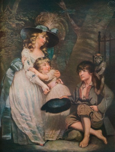 Een jonge dame moedigt de lage komiek aan, ca. 1786-1826 door William Ward