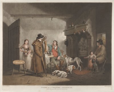 Binnenkant van een Landelijke Herberg door William Ward