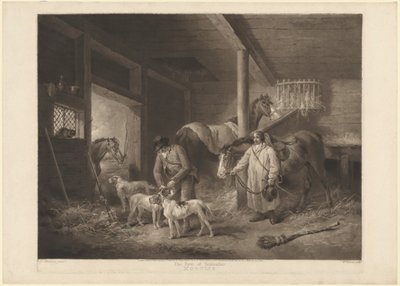 De eerste september, ochtend door William Ward after George Morland