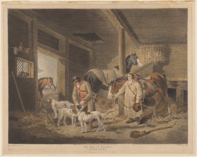 De eerste september, ochtend door William Ward after George Morland