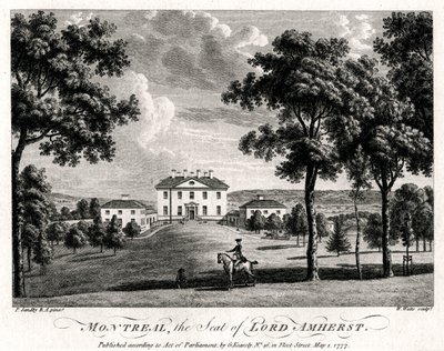 Montreal, de zetel van Lord Amherst, 1777 door William Watts
