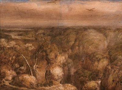 Een verre blik op Port Bowen, vanaf Mount Westall door William Westall