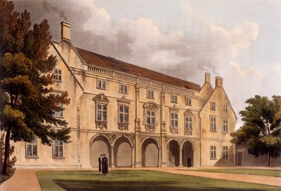 Exterieur van de Bibliotheek van Magdalene College, Cambridge, uit 