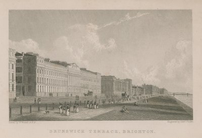 Algemeen uitzicht op Brunswick Terrace in Brighton door William Westall