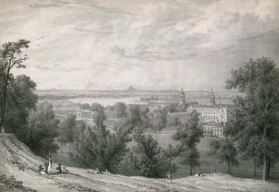 Uitzicht op Greenwich, Londen door William Westall