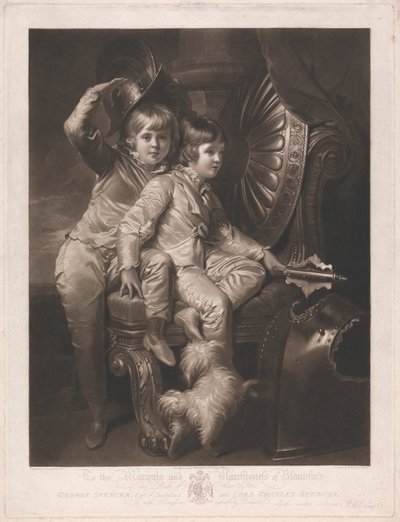George Spencer, Graaf van Sunderland, en Lord Charles Spencer door William Whiston Barney