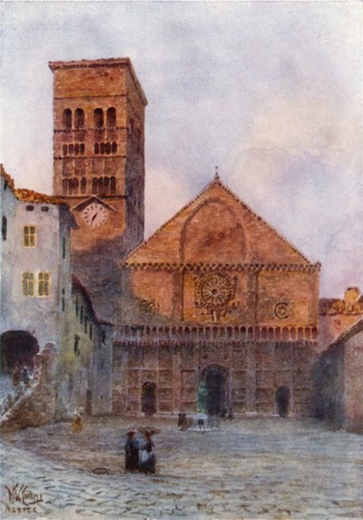 Assisi. De Kathedraal door William Wiehe Collins