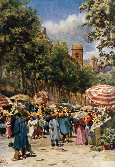 Barcelona, de Rambla door William Wiehe Collins