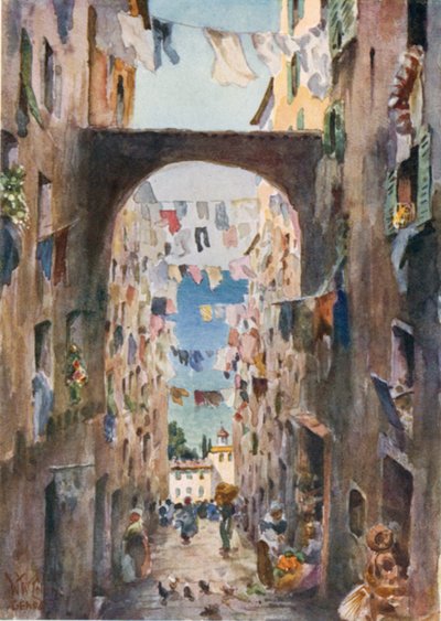 Genua. Een Oude Straat door William Wiehe Collins