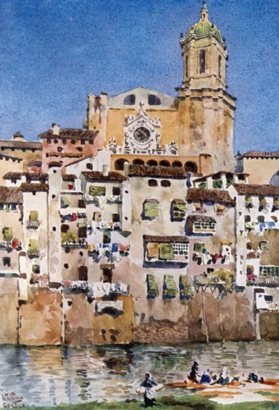 Gerona, de Kathedraal door William Wiehe Collins