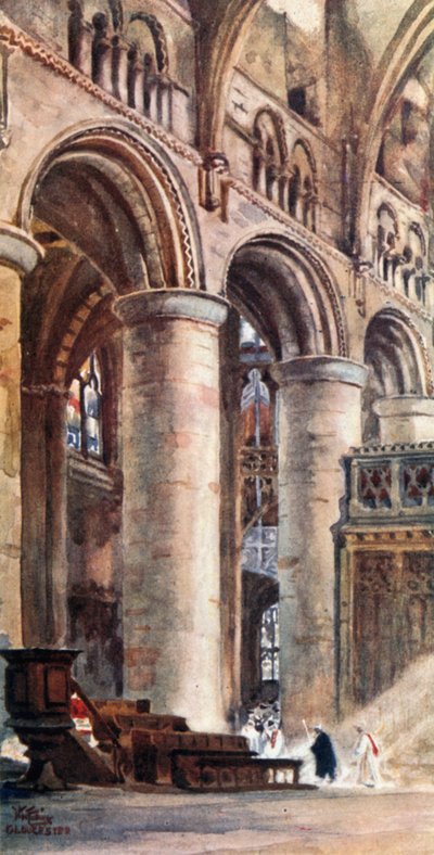 Gloucester, Interieur van het Schip door William Wiehe Collins