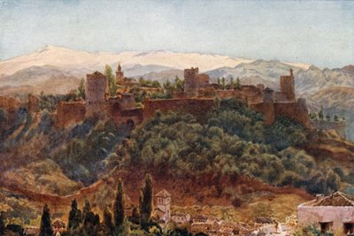 Granada, het Alhambra door William Wiehe Collins