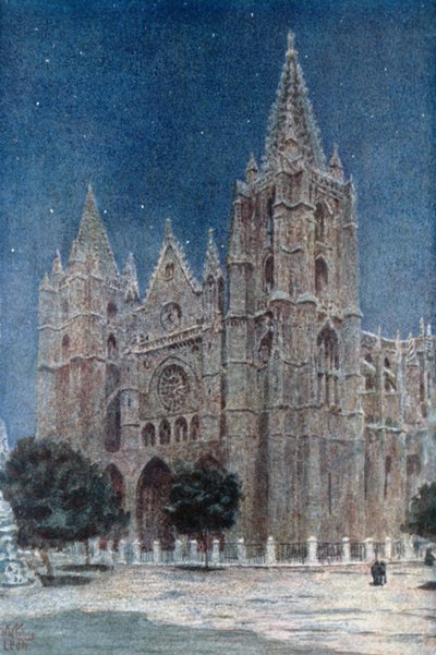 Leon, de Kathedraal door William Wiehe Collins