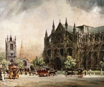 Londen, Westminster Abbey. Het Noord Transept door William Wiehe Collins