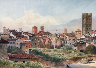 Lucca. Vanaf de stadsmuren door William Wiehe Collins