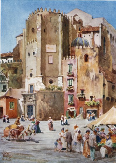 Napels. S. Domenico Maggiore door William Wiehe Collins