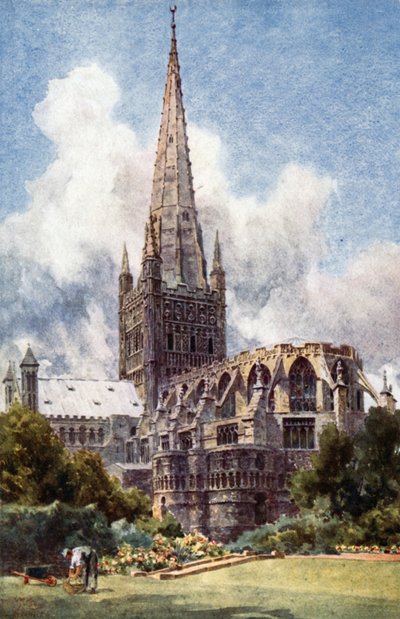 Norwich vanuit het noordoosten door William Wiehe Collins
