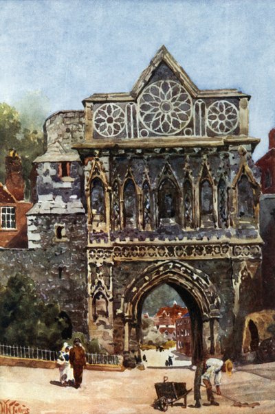 Norwich, de Aethelbert Poort door William Wiehe Collins