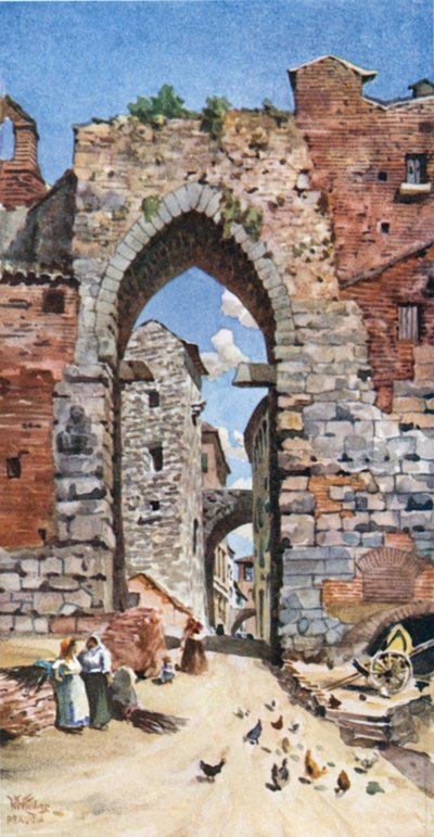 Perugia. De Porta Susanna door William Wiehe Collins