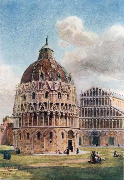 Pisa. De doopkapel door William Wiehe Collins