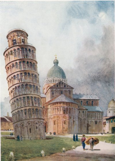 Pisa. De Campanile en Duomo door William Wiehe Collins