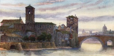 Rome. Het eiland S. Bartolomeo door William Wiehe Collins