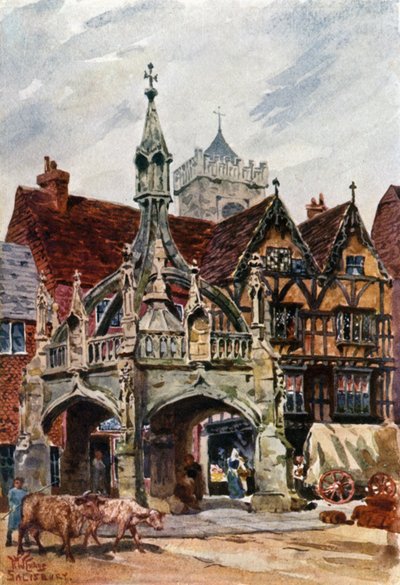 Salisbury, het Markt Kruis door William Wiehe Collins