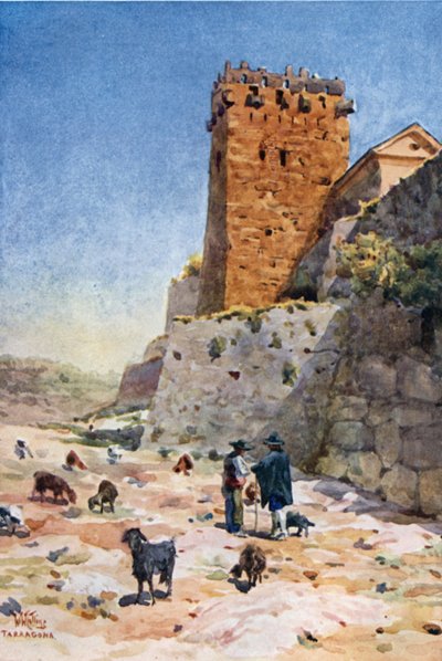 Tarragona, de toren van de aartsbisschop door William Wiehe Collins