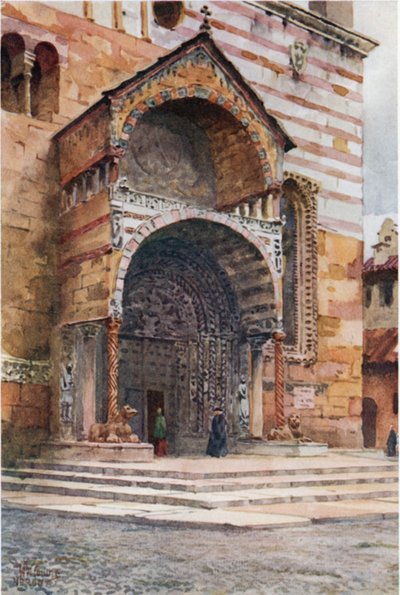 Verona. De portiek van de kathedraal door William Wiehe Collins