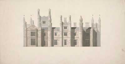 Verhoging van een Voorgesteld Ontwerp voor Cambridge Colleges door William Wilkins