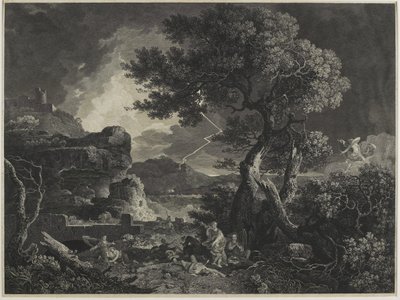 De vernietiging van de kinderen van Niobe, 1761 door William Woollett