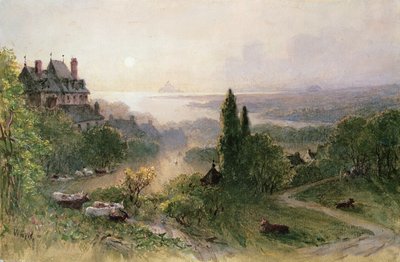 Landschap met een Groot Huis door William Wyld