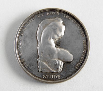 R.A. medaille toegekend aan George Frampton 10.12.1884 voor het beste model van een figuur door William Wyon