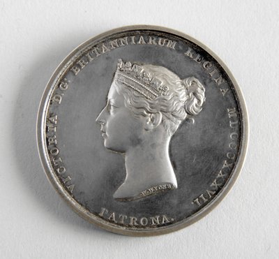 R.A. medaille toegekend aan George Frampton 10.12.1884 voor het beste model van een figuur door William Wyon
