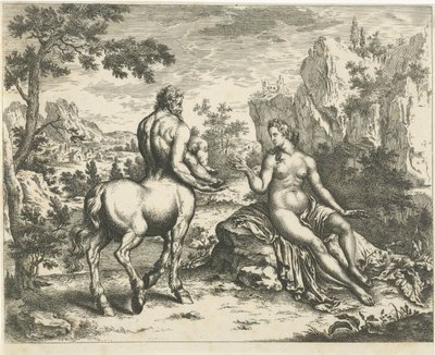 Ocyrhoë voorspelt het lot van Chiron en Asclepius door William Young Ottley