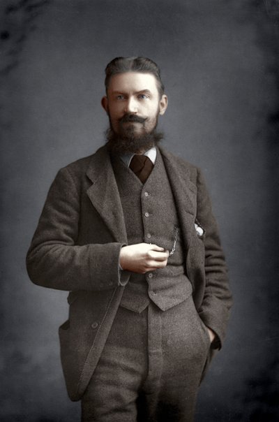 George Bernard Shaw, Ierse dramaturg, criticus en Fabian, 1893 door William and Daniel Downey