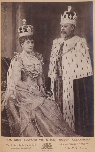 Koningin Alexandra en Koning Edward VII door William and Daniel Downey