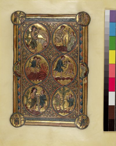 Ms 330.2 Adam en Eva, Kaïn en Abel, ca. 1240 door William de Brailes