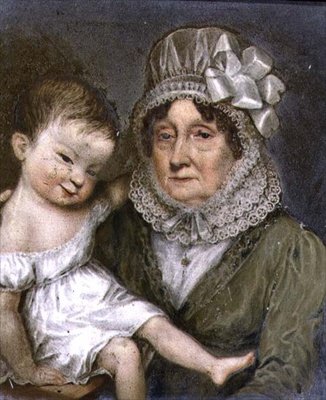 Moeder van Agnes FitzHerbert met een van haar kleinkinderen, c.1817 door William the Elder Corden