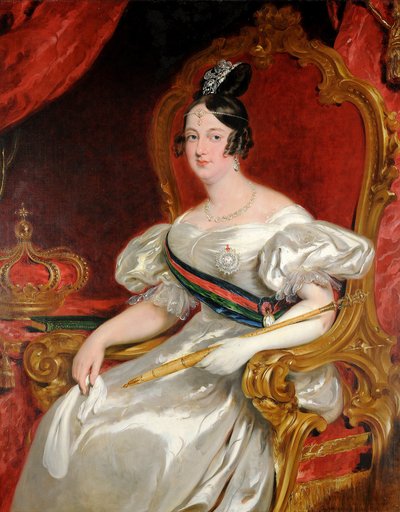 Portret van D. Maria II, koningin van Portugal door Willian Simpson