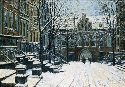Mariacka Straat, Gdansk in de winter door Willibald Werner