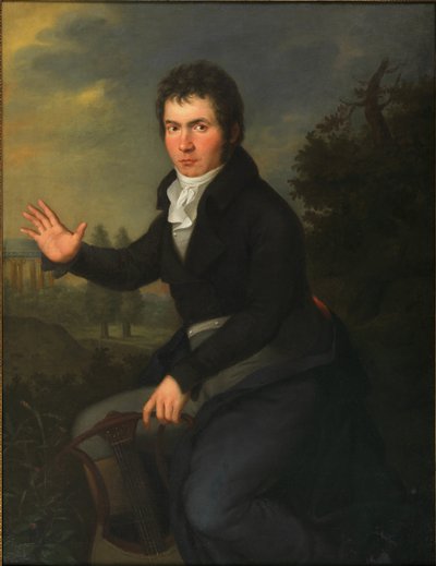 Portret van Ludwig van Beethoven, ca. 1805 door Willibrord Josef Maehler