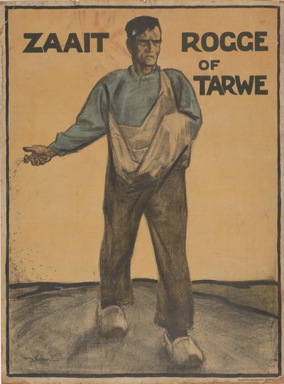 Zaait rogge of tarwe door Willy Sluiter