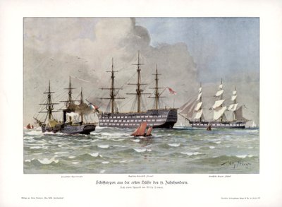 Scheepstypen uit de eerste helft van de 19e eeuw, 1900 door Willy Stöwer