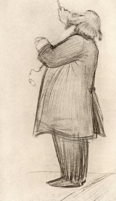 Johannes Brahms (1833-1897) Duitse componist, dirigeert door Willy von Beckerath